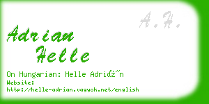 adrian helle business card